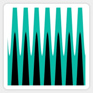 Wave Design Teal Sticker